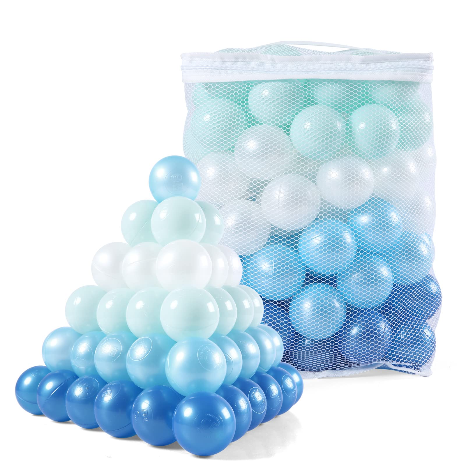 Heopeis ball pit balls in action during cleanup and storage