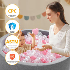 Heopeis ball pit balls in bath setting offer splash-friendly fun for babies