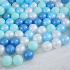 Heopeis ball pit balls stored in a mesh bag for easy transport
