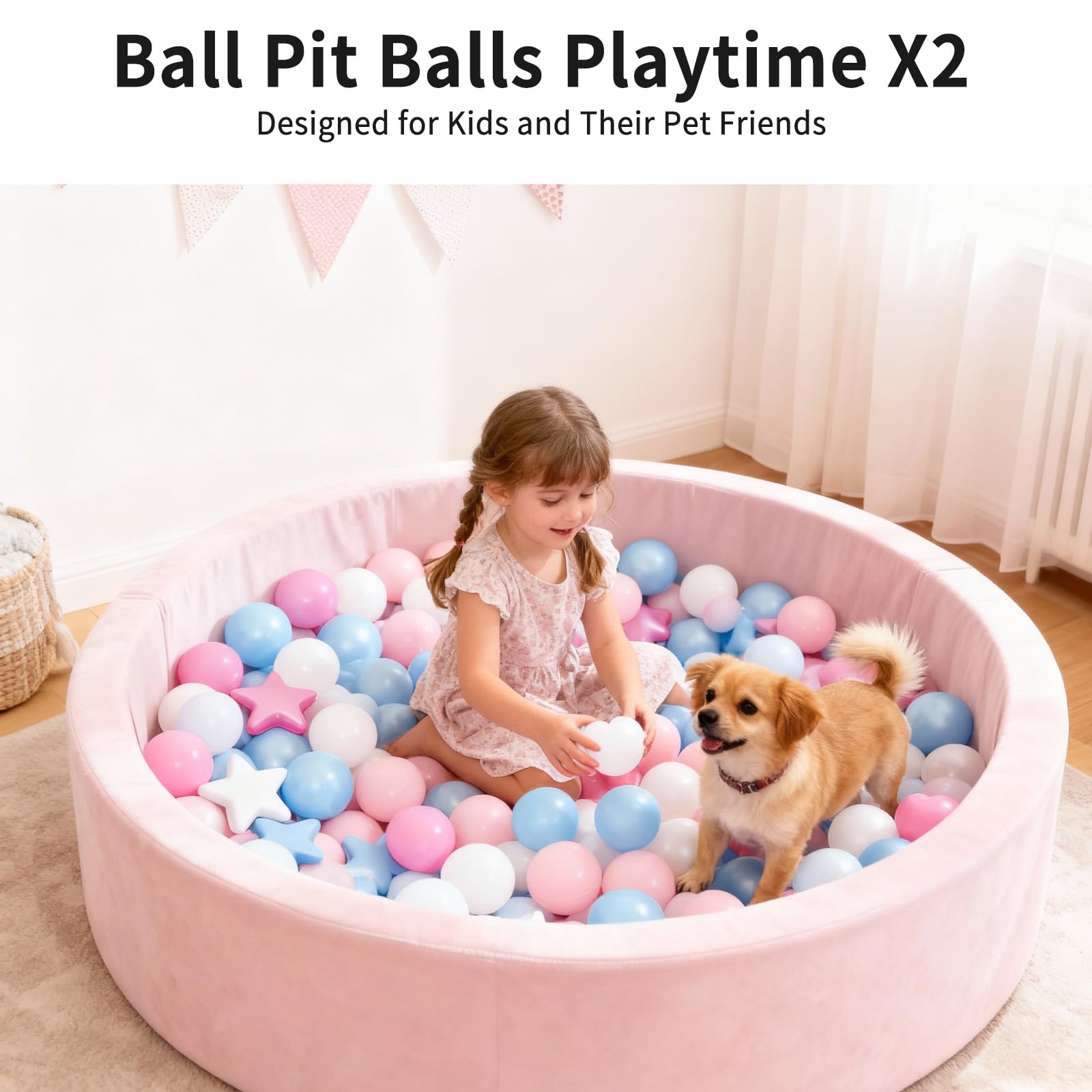 Heopeis ball-pit play tent scene demonstrates imaginative play and social interaction.