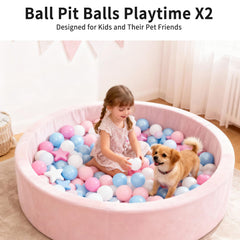Heopeis ball-pit play tent scene demonstrates imaginative play and social interaction.
