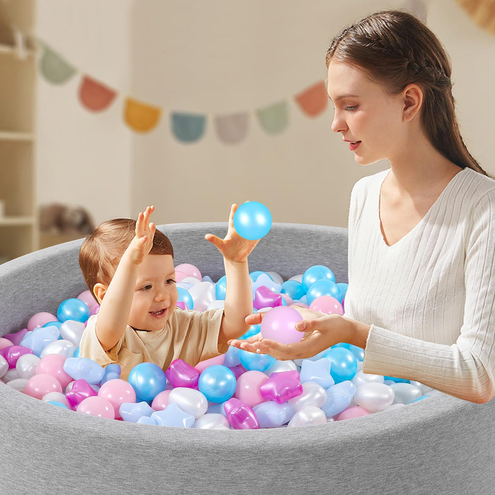 Heopeis DIY party decoration balls used as colorful room accents.