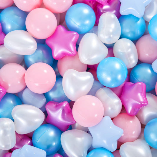 Heopeis star ball pit balls pack in vibrant colors for safe toddler play.
