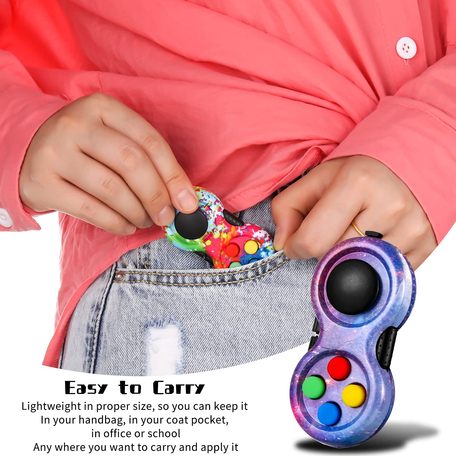 HEQU fidget pad rotating dial — smooth spin for concentration moments.
