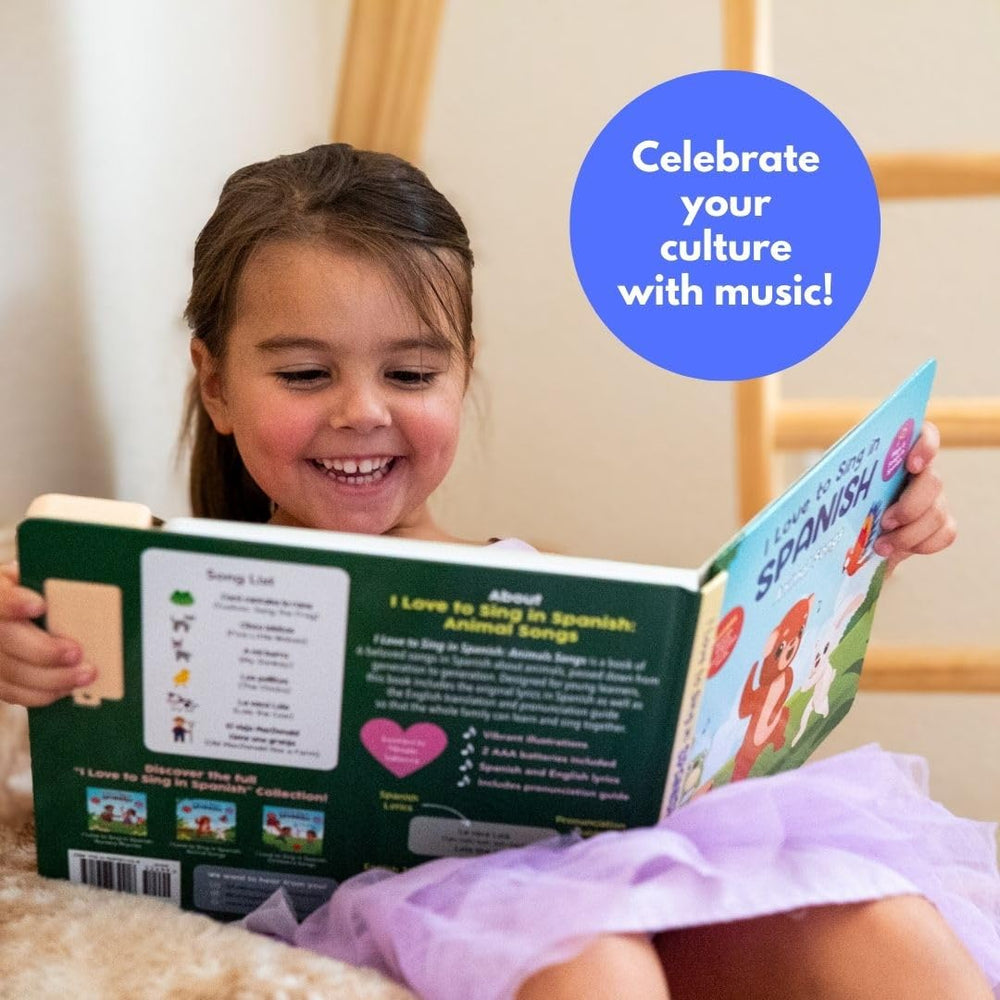 Heritage Kids Press I Love to Sing in Spanish Animal Songs offers bilingual text for flexible learning