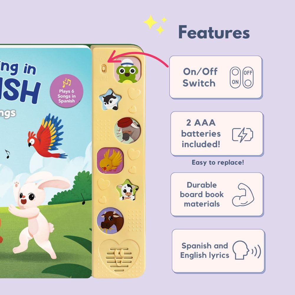 Heritage Kids Press I Love to Sing in Spanish Animal Songs bright design stands out on shelves