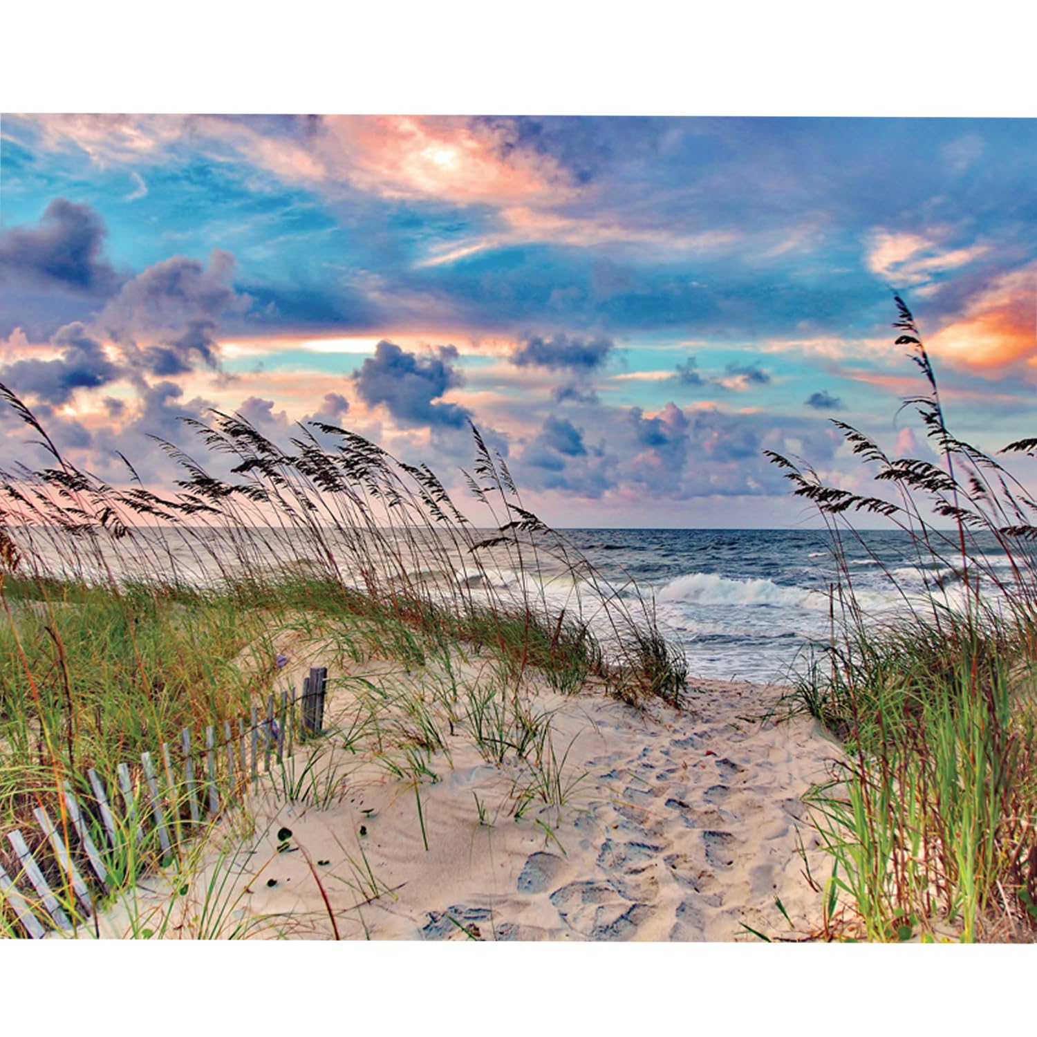 Heritage Puzzle 30x24 finished size shown, ideal for framing as wall art.