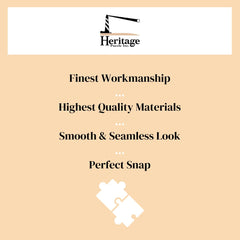 Heritage Puzzle made in USA badge signals trusted craftsmanship and quality.