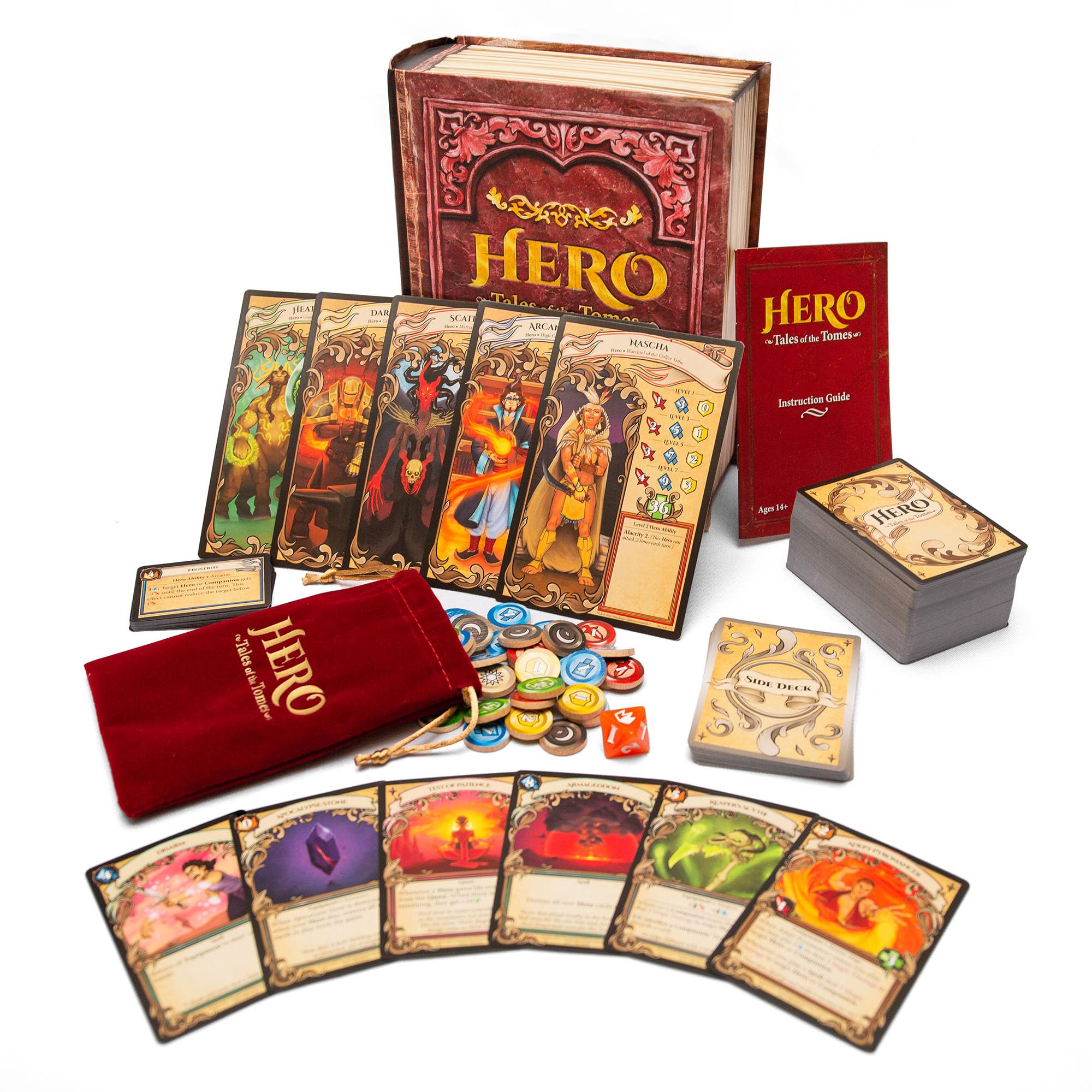 Hero: Tales of the Tomes players plan moves with hand cards