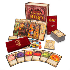 Hero: Tales of the Tomes players plan moves with hand cards