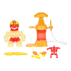 Heroes of Goo Jit Zu Blazagon Creator Chamber shows custom figure building.
