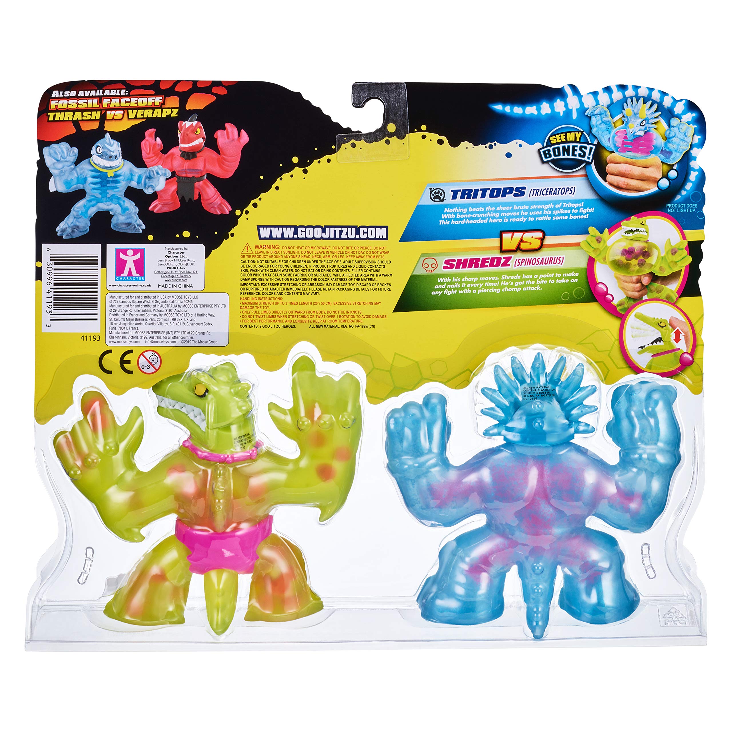 Box art highlighting Tritops vs Shredz in prehistoric battle.