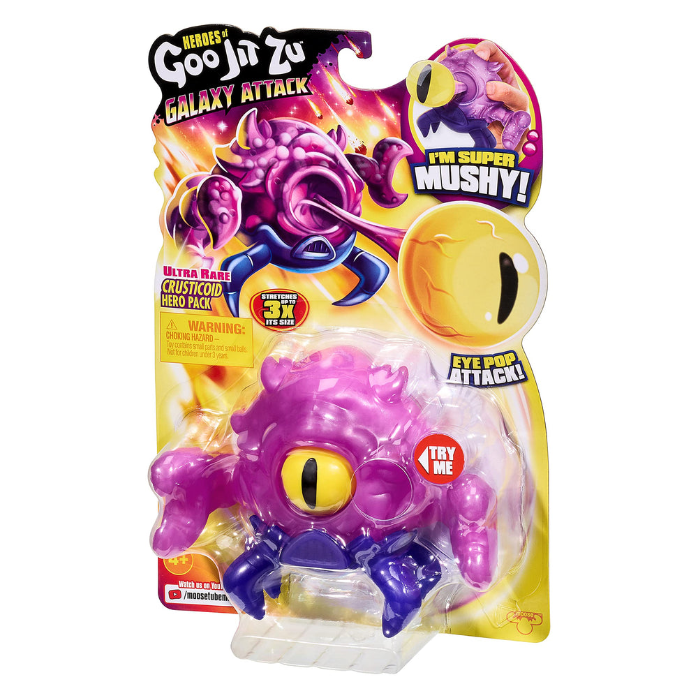 Goo Jit Zu Crusticoid squishy filling invites tactile, stretchy play.