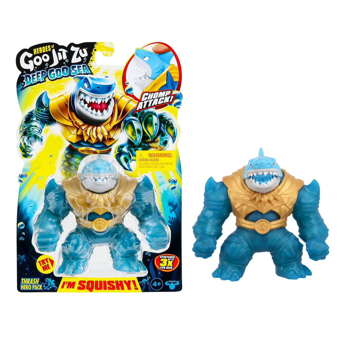 Heroes of Goo Jit Zu Thrash figure ready for imaginative sea battles