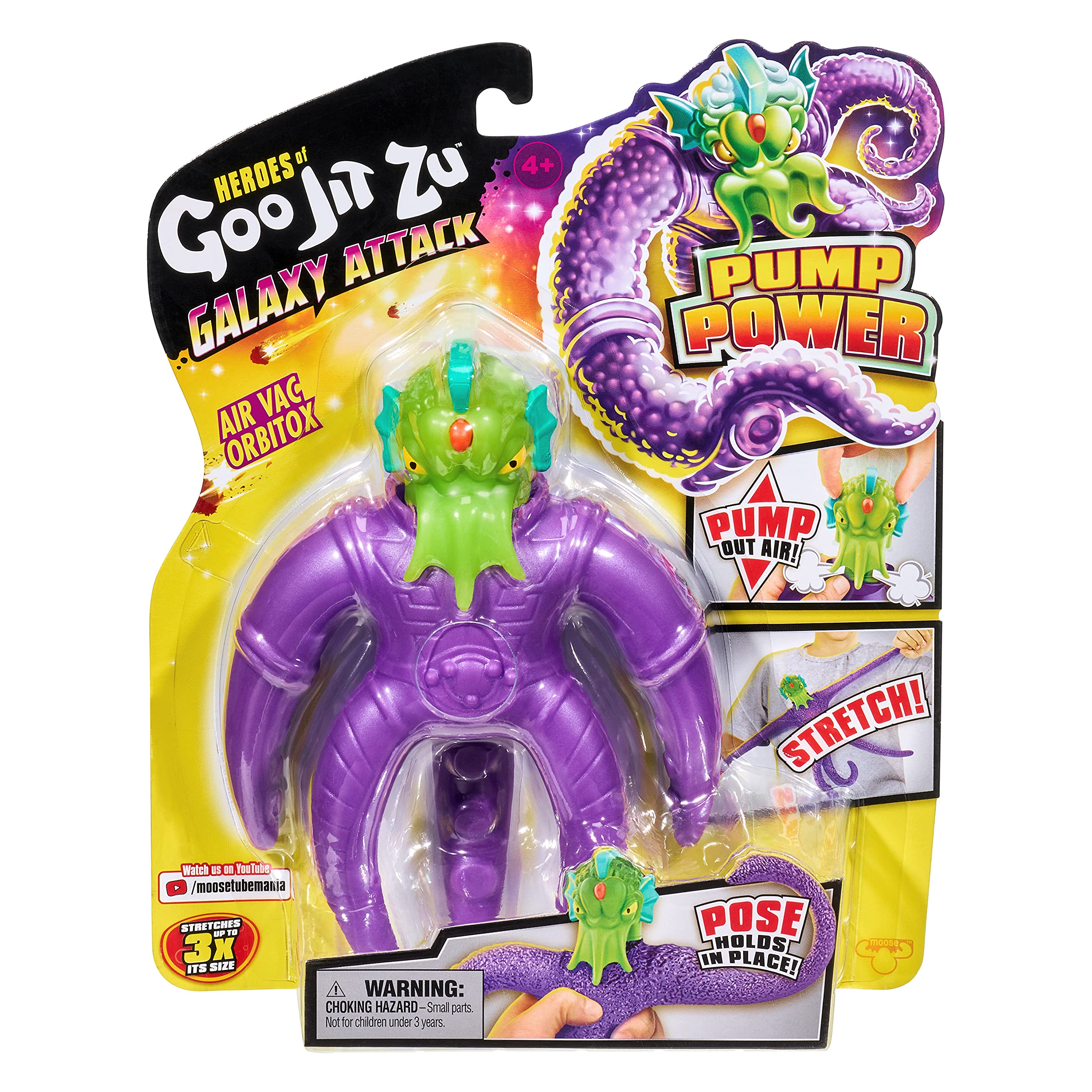 Heroes of Goo Jit Zu Orbitox pump-action figure captured in battle-ready stance