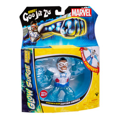 Bright packaging display of Glow Surge Sam Wilson target-ready for display