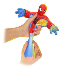 Blue Strike Spider-Man core-crush activates color-shifting goo across the body.