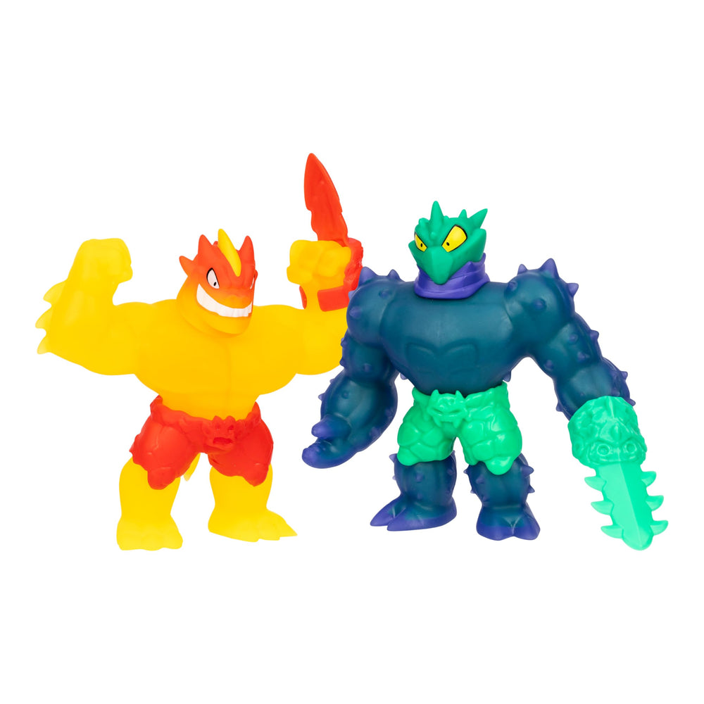 Heroes of Goo Jit Zu Meteor Madness Blazagon vs Cacticus for epic stretch battle.