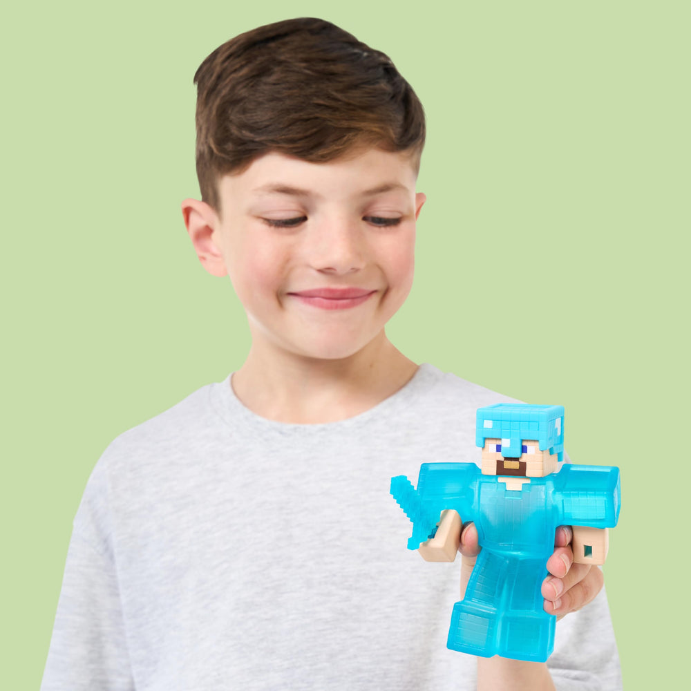 Collectible Heroes of Goo Jit Zu Minecraft set shown for display