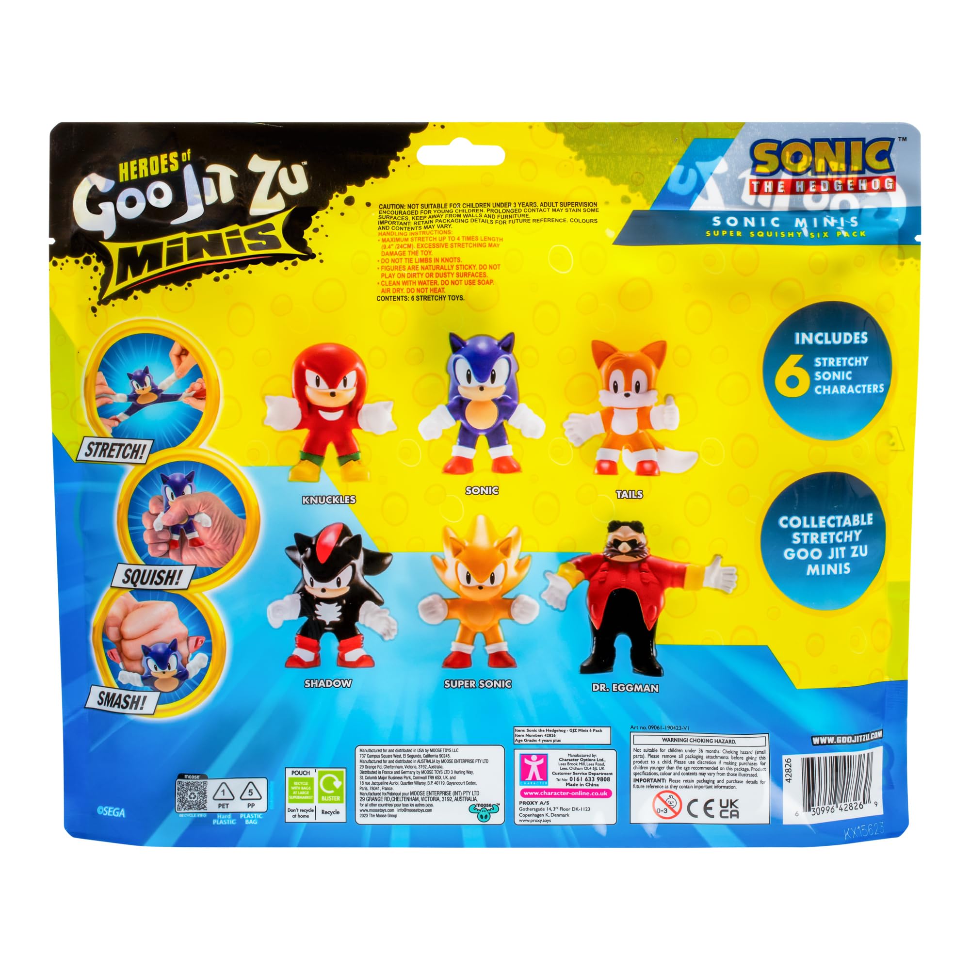 Heroes of Goo Jit Zu Minis Sonic squishy texture close-up highlight.