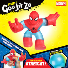 Heroes of Goo Jit Zu Radioactive Spider-Man Aqua-Blast energy highlights vibrant, translucent colors