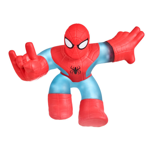 Heroes of Goo Jit Zu Radioactive Spider-Man front view shows a squishy, colorful hero ready for play