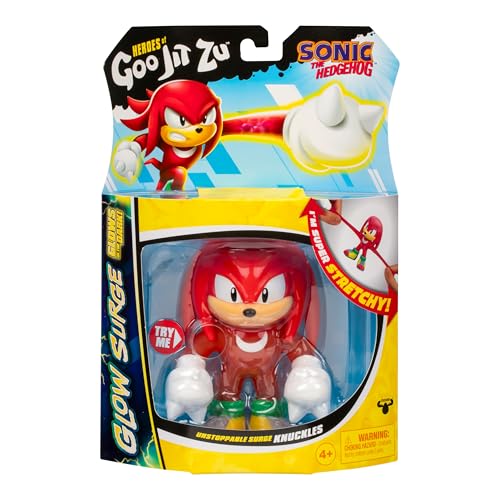 Goo Jit Zu Surge Knuckles stretched to three times size for dynamic poses