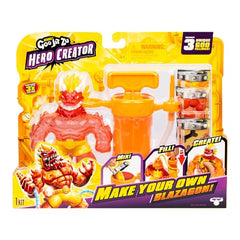 Water activation lets kids watch Blazagon transform with a simple pump.