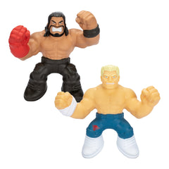 Heroes of Goo Jit Zu WWE Roman Reigns figure with red metallic gel filling, stretchy, mess-free play.