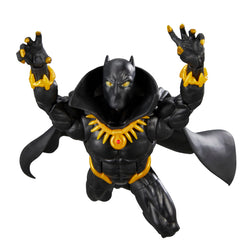 Heroic Black Panther figure on a display-ready shelf.