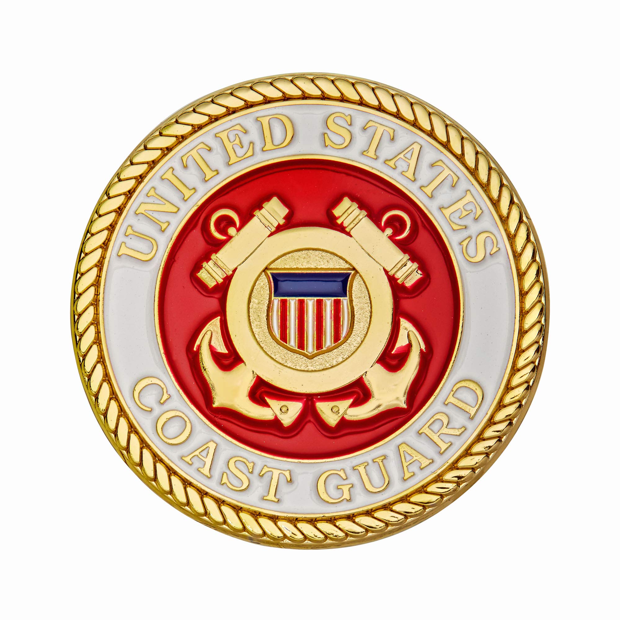 Hero's Valor Coast Guard Challenge Coin packaging shows protective presentation for gifting