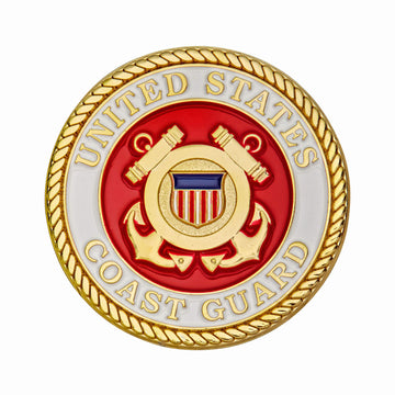Hero's Valor Coast Guard Challenge Coin packaging shows protective presentation for gifting