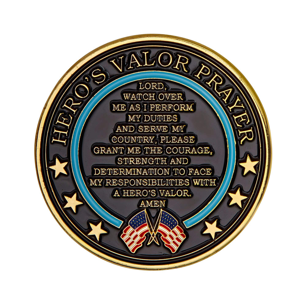 Hero's Valor Coast Guard Challenge Coin protective pouch keeps the keepsake safe