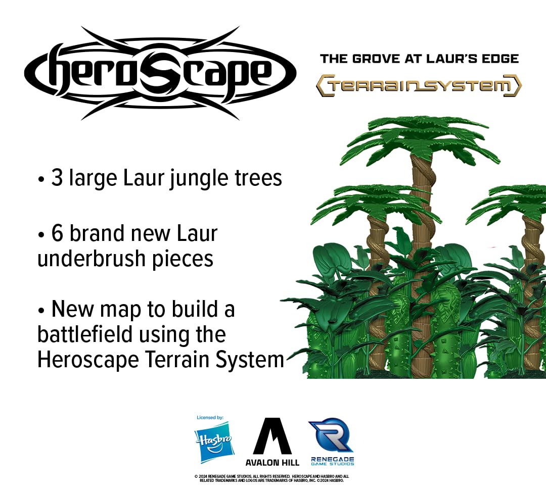 Heroscape Grove Laur's Edge hex-tiles lock securely for stable layouts.