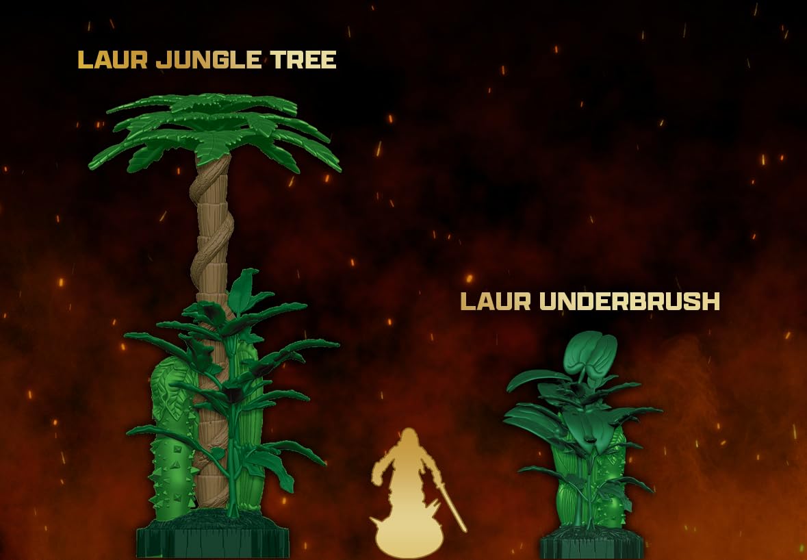 Heroscape Grove Laur's Edge underbrush adds dense terrain for tactical play.