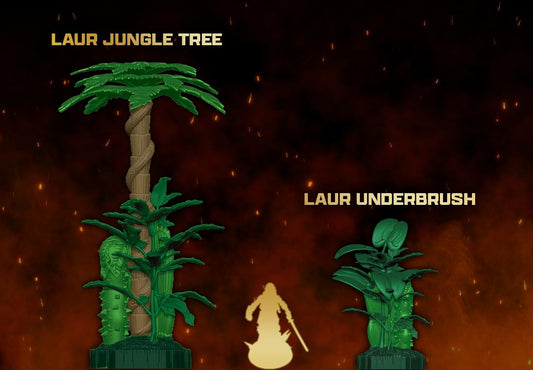Heroscape Grove Laur's Edge underbrush adds dense terrain for tactical play.