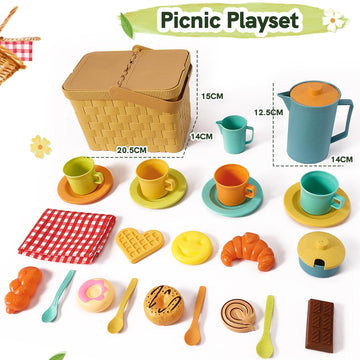 HERSITY dessert play food pieces for realistic, colorful pretend feasts.