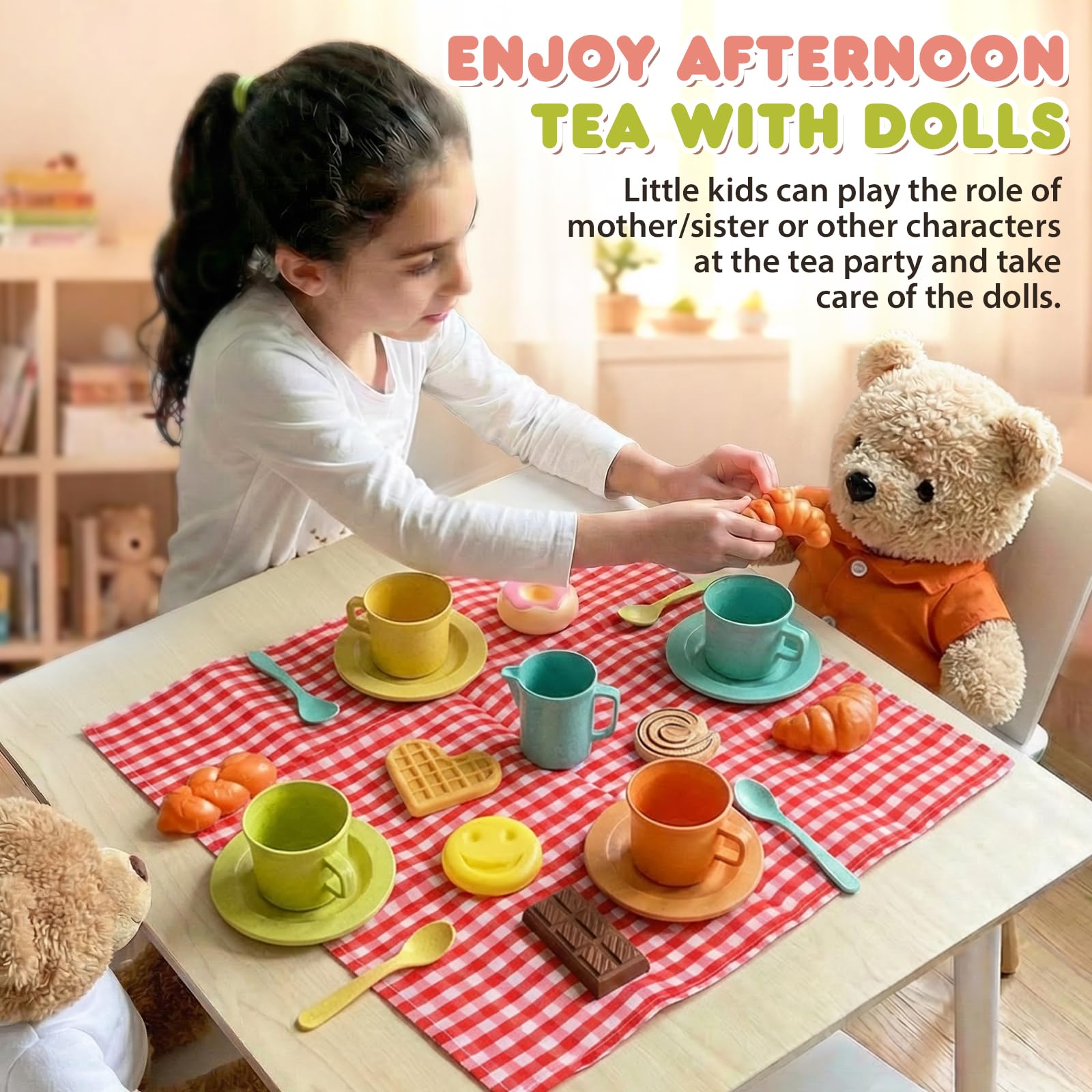 HERSITY picnic mat 39 cm provides soft surface for tea parties.