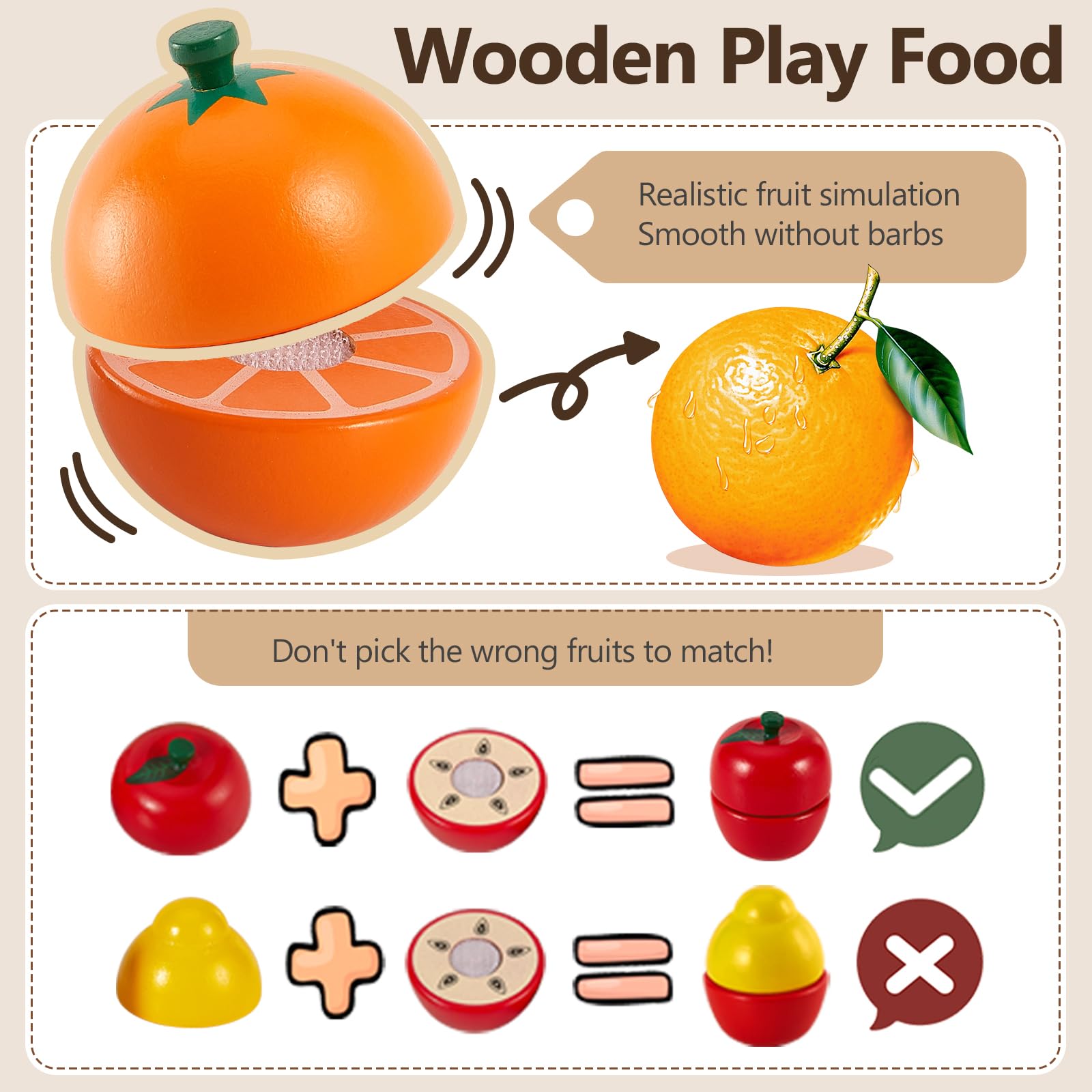 HERSITY wooden fruit strawberry image showing bright colors and early learning cues.