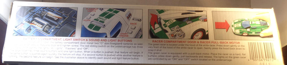 Hess 2009 Race Car and Racer chromed mirrors and low-profile headlights