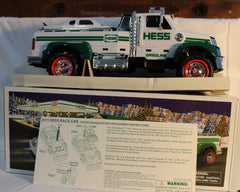 Hess 2011 toy truck and race car pullback action showcases easy, interactive fun