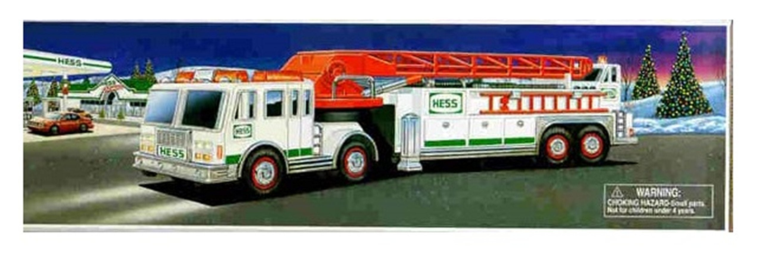 HESS CORP 2000 firetruck extended ladder showcases versatile play scenarios