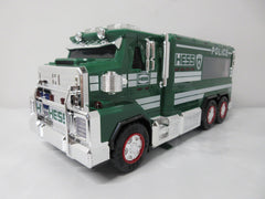 Hess Police Truck 2023 cargo area interior illuminated through transparent panel for realism