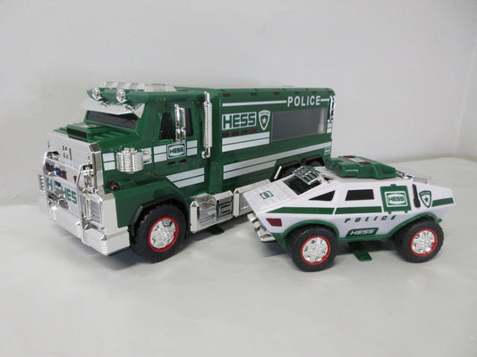 Hess Police Truck 2023 front view highlighting chrome grille and emblems for authentic styling