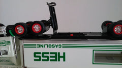 Close-up of Hess truck chrome details for authentic charm.