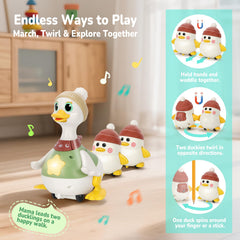 Hestiasko musical dancing duck lights up, encourages crawling and rhythm.