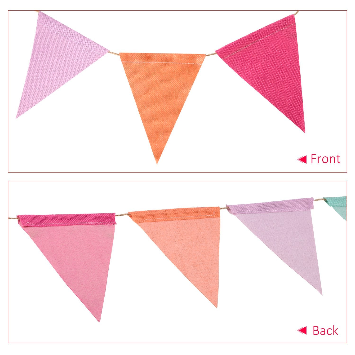 HESTYA wedding and party decor with pastel pennants for warm ambiance.