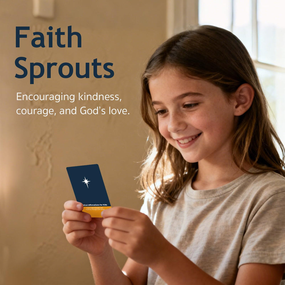 Hesuuho daily verse cards for kids promoting faith and calmness.