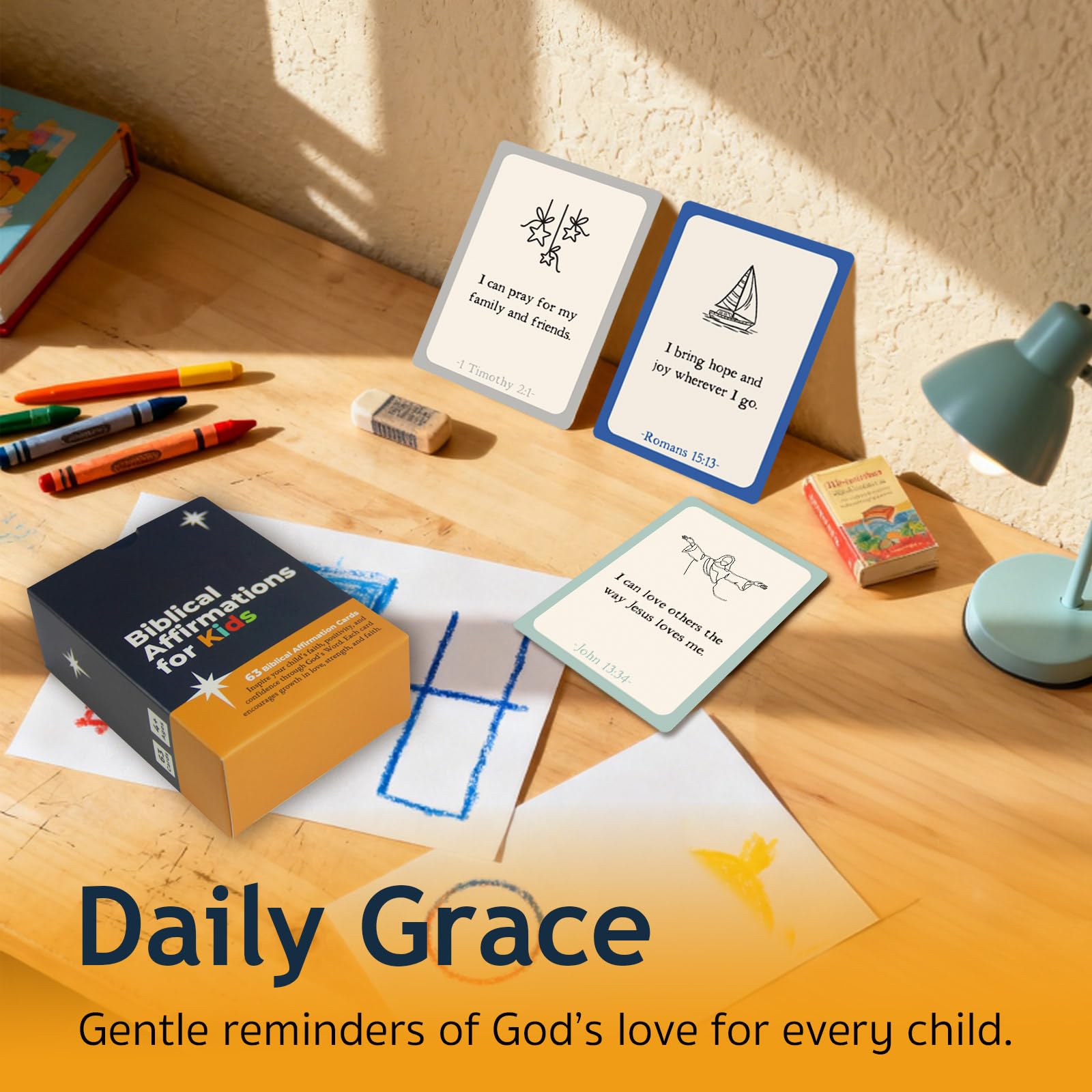 Hesuuho kid-friendly illustrated verse cards for positive identity.