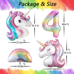 Heukikt unicorn balloon set featuring closed-eyed unicorn for charming celebrations